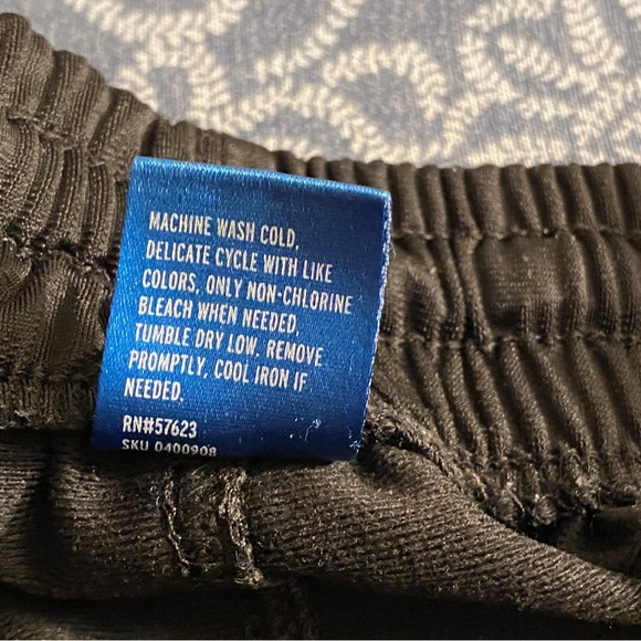 Mens Highlands Stretch Jogger Pants Size XL Black With Side White Striped - Picture 9 of 10